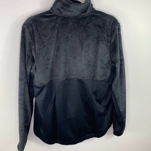 Adidas Fleece Pullover Womens Medium Faux Fur Half Zip Kangaroo Pocket NEW Black - Picture 5 of 9